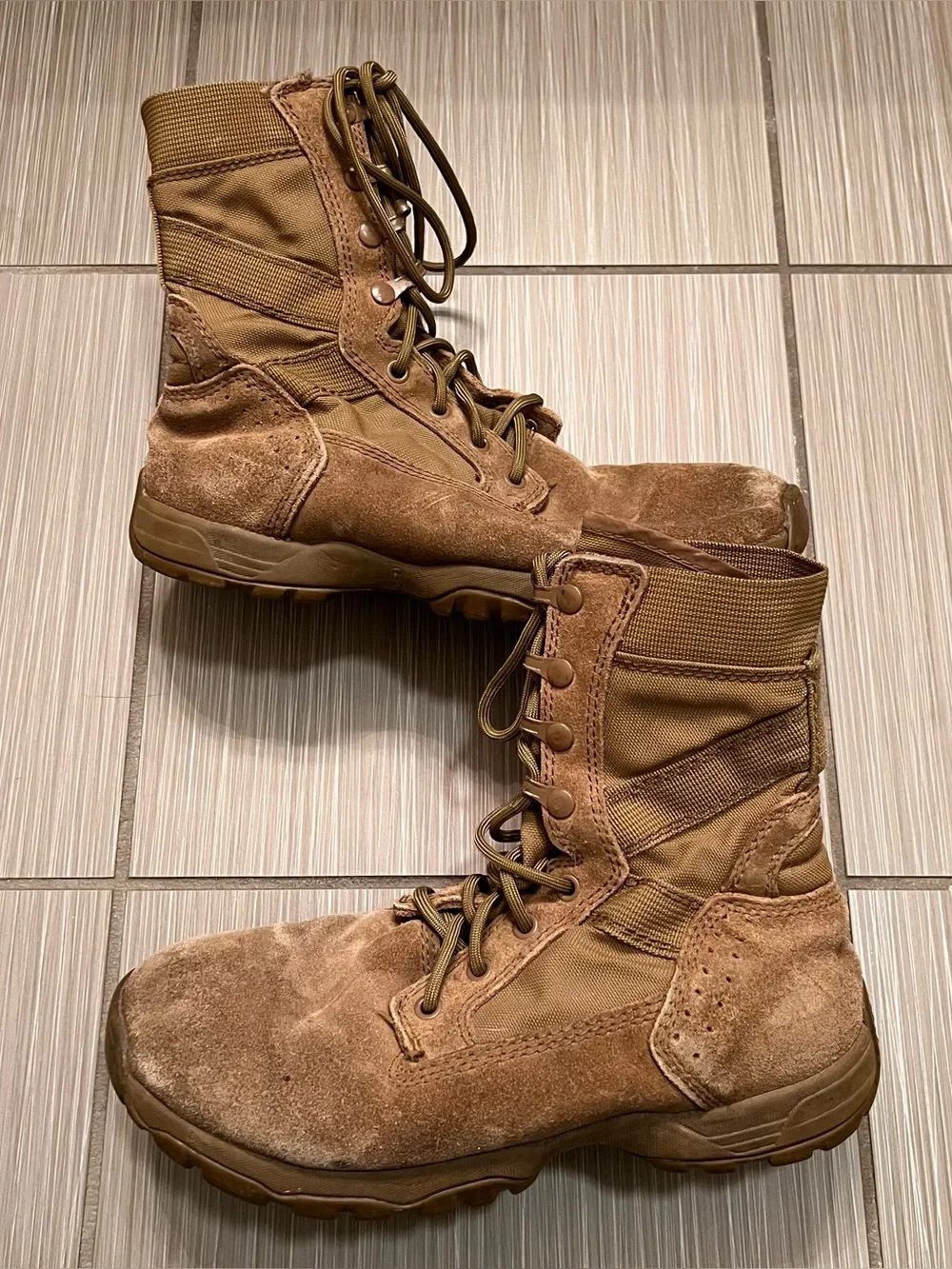 Belleville Tactical Research Minimalist Combat Boot Size 7W suede tan leather